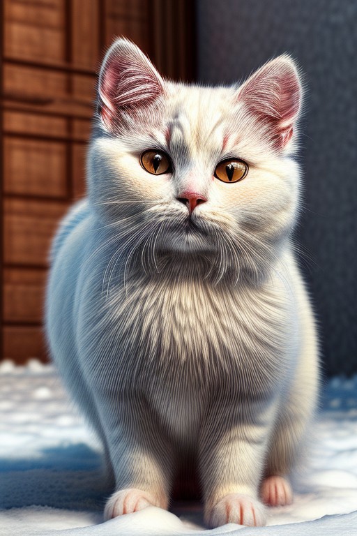 beautiful, ((masterpiece, best quality, intricate details:1.2)), white persian cat on a snowy day, highres, realistic, UHD, sharp focus, mesmerizing, ultra detailed, high texture resolution, ((breathtaking)), photorealistic, 64k, crisp colors, 32 bit colors, dynamic angle, dynamic light, digital drawing, concept art, amazing composition