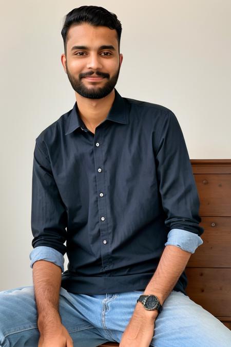 portrait of SheeroC , Man with slim body, wearing casual