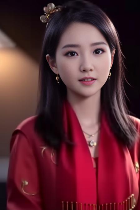 best quality, masterpiece, highres, 1girl, china cosume,  red scarf, hair ornament,necklace, jewelry,Beautiful face,upon_body, tyndall effect,photorealistic, dark studio, rim lighting, two tone lighting,(high detailed skin:1.2), 8k uhd, dslr, soft lighting, high quality, volumetric lighting, candid, Photograph, high resolution, 4k, 8k, Bokeh,<lora:liziwxy:0.6>, <lora:cuteGirlMix4_v10:0.2>