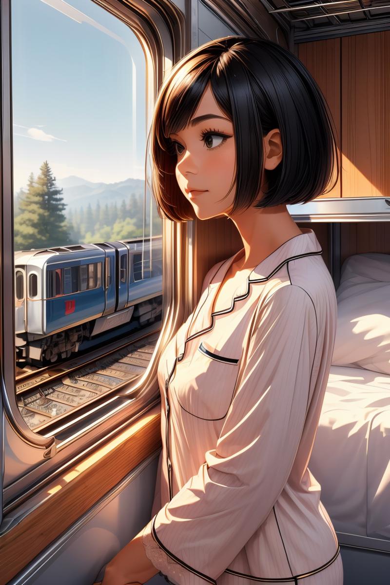 girl like train roomette image by MarkWar