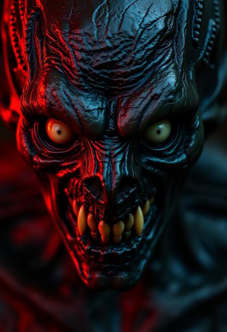 underworld creature, small white ball zombie eyes, hyper realistic, ultra detailed, translucent oiled skin, black skin