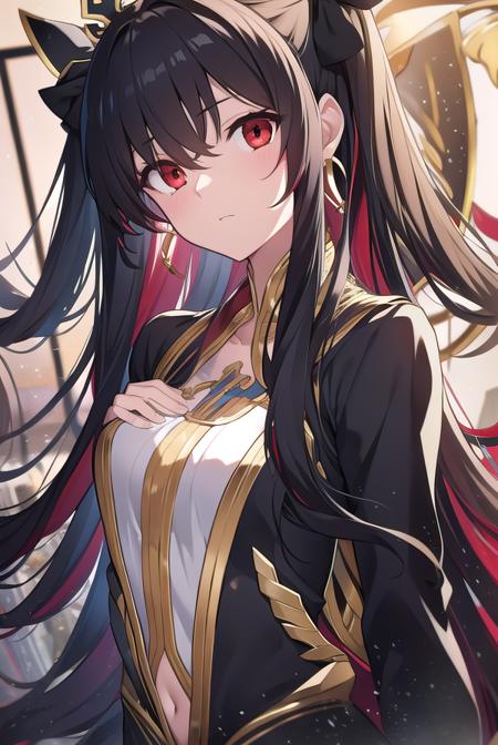 ishtar, <lyco:ishtar-LYCORIStest:1>, ishtar, ahoge, black bow, bow, black hair, earrings, hair bow, hair ornament, jewelry, long hair, (red eyes:1.5), (small breast:1.2),
BREAK ishtar, ahoge, black bow, bow, black hair, earrings, hair bow, hair ornament, jewelry, long hair, (red eyes:1.2), twintails,,
BREAK outdoors, city,
BREAK looking at viewer, BREAK <lora:GoodHands-vanilla:1>, (masterpiece:1.2), best quality, high resolution, unity 8k wallpaper, (illustration:0.8), (beautiful detailed eyes:1.6), extremely detailed face, perfect lighting, extremely detailed CG, (perfect hands, perfect anatomy),