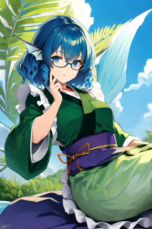 wakasagihime (touhou) 若鹭姬 东方project image by TK31