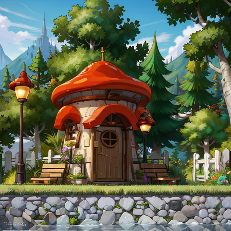 Henesys Buildings - Mushroom Homes (Maple Story) image by CitronLegacy