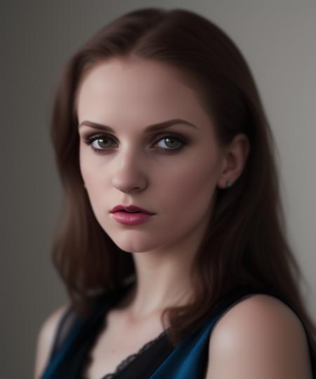 <lora:k3mp3rf1_08SD-000005:1.0>, a (medium shot) photograph of (beautiful 24 year old) (k3mp3rf1 woman:1.2) as a debutante,realistic dramatic portrait photograph,long dark hair,looking at viewer,(smirk:0.5),wearing a long (blue chanel dress:1.2),detailed eyes,parted lips,sleeveless,lipstick,hand on hip,realistic soft lighting,, cinematic photograph, photorealism, realistic lighting,(bokeh),realistic shadows,masterpiece,Award-winning, 8K wallpaper,Hyperrealistic, intricate detailed, subsurface scattering, rule of thirds, detailed pupils, 35mm photograph, detailed skin texture, (blush:0.5), (goosebumps:0.5), subsurface scattering
