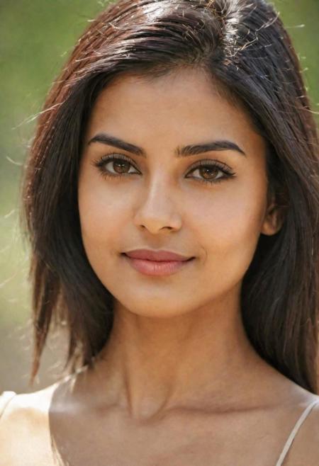 (head to waist photo) of woman, Indian, she is looking directly at the camera, 30 years old, heart shaped face,  wide cheekbones, a gently rounded jawline, a slightly pointed chin, dark almond-shaped eyes , thick black eyelashes, nose is straight and subtle, skin glows under the warm sunlight,  lips are full and sensual,  expressive eyes ,eyebrows are well arched, hair is styled in an elegant bun, held together by a delicate floral accessory,  brightly colored lipsticks, realistic skin details, detailed face, detailed skin, wearing vibrant saree, reflecting the colors -reds, oranges, yellows, and blues  ,wears gold or silver necklaces, earrings, bracelets, background as colorful local markets or bustling city streets , (hyperrealism, soft light, sharp), Cannon EOS 5D Mark III, film grain, smooth, sharp focus, high resolution, award winning photo, masterpiece, intricate detail, octane render, cinematic shot, realistic lighting, sharp focus, rule of thirds, cinematic lighting, soft lighting, detailed shadows, realistic shadows, <lora:LowRA:0.4>,  <lora:add_detail:0.5>