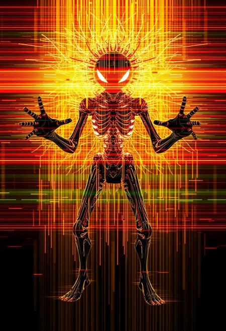 - +++Gl1tch.exe constantly flickers through visual frames like corrupted animation—body parts jitter and twist out of sync. Its limbs vibrate with short bursts of light trails, leaving blurred ghost echoes behind each movement. A disorienting chaos avatar designed to jam perception.