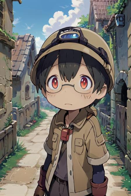 <lora:shiggysdxl-000030:0.6>
10 year boy named mia_shiggy standing in a beautiful village,
he is wearing a red whistle around his neck,
adorabel boy, cute face, details sky, handsome, young, juvenile,
he has black hair, and he has red gradient eyes, brown helmet, gloves, hat, closed mouth, glasses, black gloves, helmet, glasses, brown jacket,
multiple details, eyeshadow, sfw, faint smile
hyper-detailed, hyper-detailed face, draw it in the style of Made in Abyss
The soft lighting and detailed surroundings create an immersive environment where imagination runs wild
high quality visuals, dim Lighting, sharply focused, octane render, 8k UHD