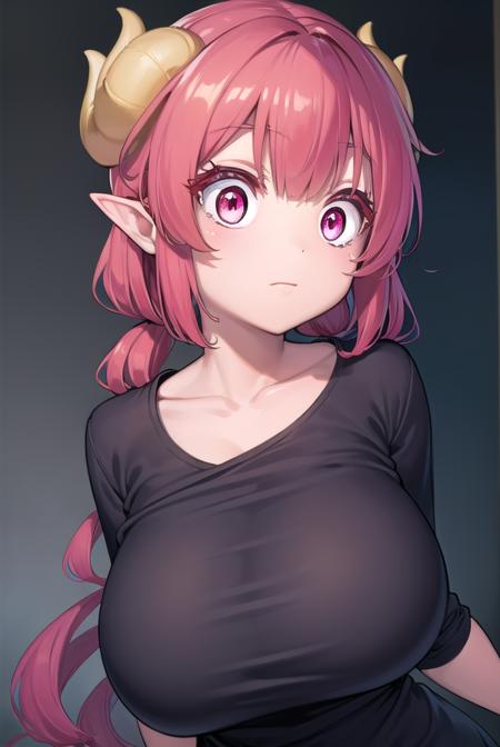 dragonilulu, <lora:ilulu-lora-nochekaiser:1>,
ilulu, curled horns, horns, long hair, multicolored hair, purple hair, (red eyes:1.5), red hair, (slit pupils:1.5), (large breasts:1.2), <lora:surprised_v100:1>, <lora:wavymouth_type3_v100:1>, open mouth,
BREAK black shirt, (long shirt:1.5), black thighhighs, collarbone, shirt, short sleeves, thighhighs, wide sleeves, zettai ryouiki,
BREAK looking at viewer, upper body, fully body,
BREAK indoors,
BREAK <lyco:GoodHands-beta2:1>, (masterpiece:1.2), best quality, high resolution, unity 8k wallpaper, (illustration:0.8), (beautiful detailed eyes:1.6), extremely detailed face, perfect lighting, extremely detailed CG, (perfect hands, perfect anatomy),