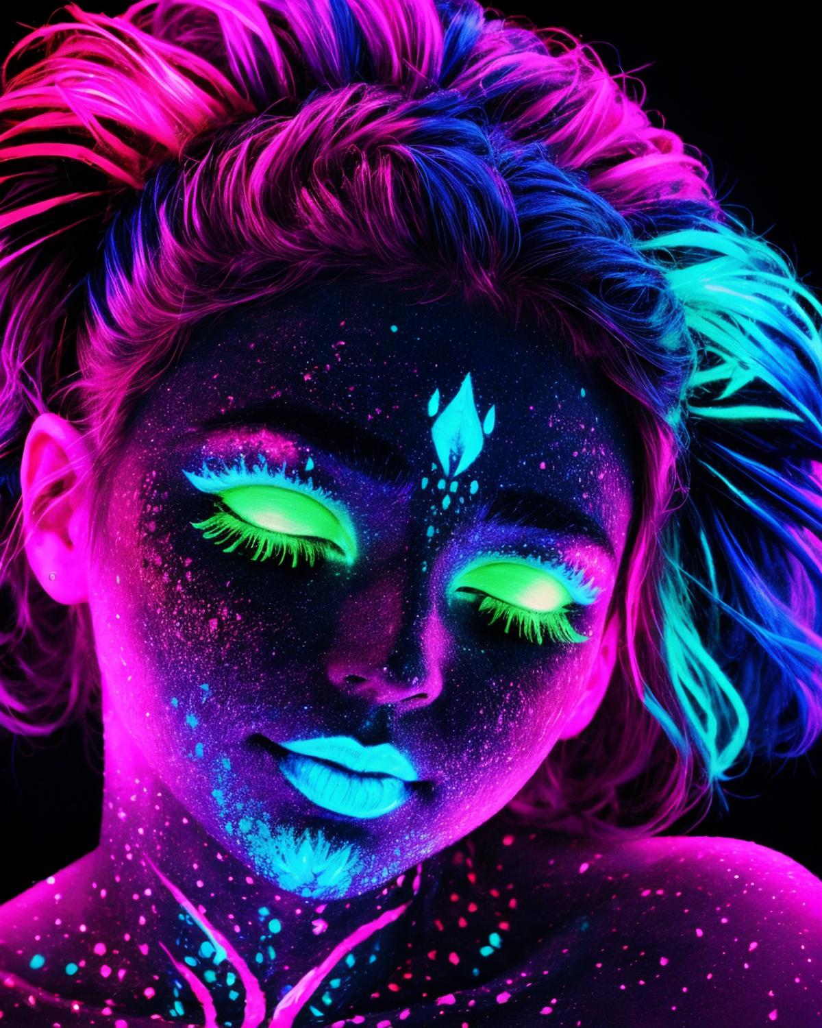 Blacklight UV (SD 1.5) art style lora image by getphat