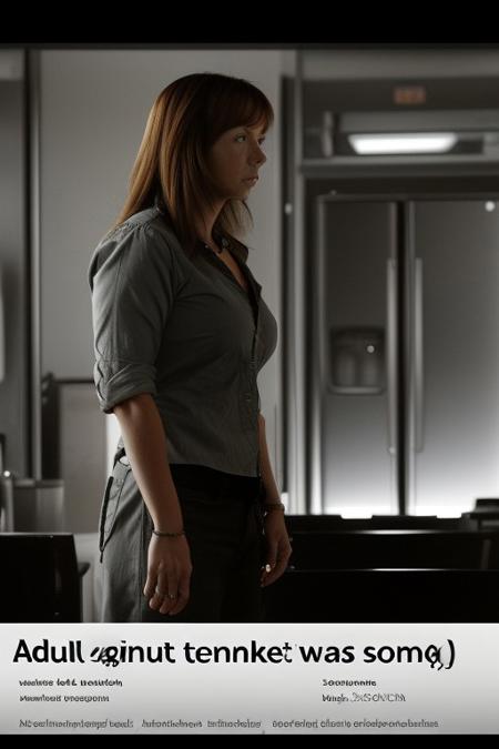 Adult attractive woman standing