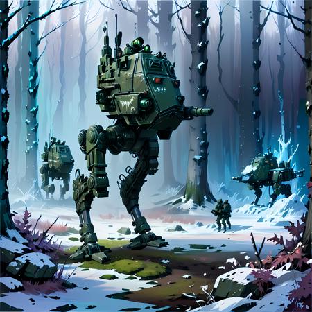 Sentinel Scout Walker - Grimdark 40,000 (SDXL) Sentinel Scout Walker - Warhammer 40,000 (SDXL)