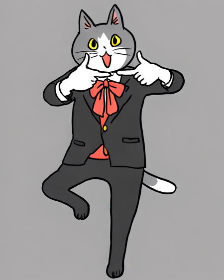 genbaneko, cat, hat, grey headwear, simple background, white background, 