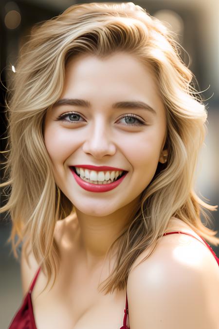 Elizabeth Wheeland with a big smile,  face, closeup, white teeth, red lips, intricate details, hyperdetailed, cinematic, realistic
<lora:EWheeland:1>