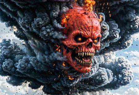 According to the rules, in such cases, it was supposed to become a black impenetrable cloud, fill the entire space with itself, catch up with  red DEVIL SPAWN horror and look at him with an ominous luminous look from nowhere and from everywhere, which Bomchi immediately did.  Feeling of fear, feeling of horror,rich colors, ultra clear image, more realistic, high resolution photos, 8K HD wallpapershigh quality, intricate details,  ultra detailed, ,depth of field, 8k resolution trending on Artstation Unreal Engine 5, Epic,detailed background, <lora:xl_more_art-full_v1:1.2>  <lora:JuggerCineXL2:0.8> , Cinematic,  <lora:EnvyActionShotXL01:0.8> action shot