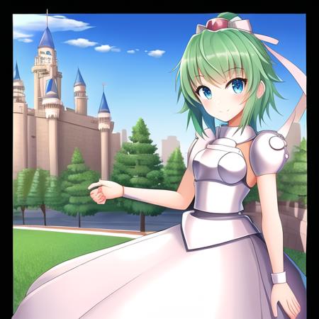 masterpiece, best quality, 1girl, marina_liteyears, solo, castle background