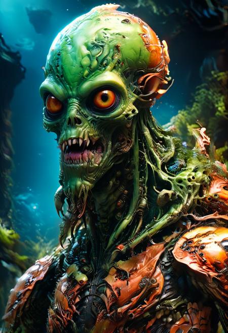 artialien, hyper realistic and highly detailed, an otherworldly creature, this guy looks really funny, you can't help but laugh at him as he threatens to destroy your planet, stupid, doofus,
