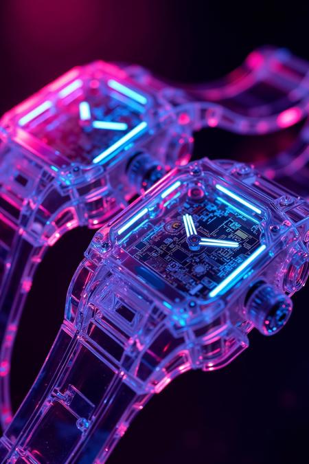 DJ_Transparent Neon Watch Models_Diverse Scene Generation v1.0