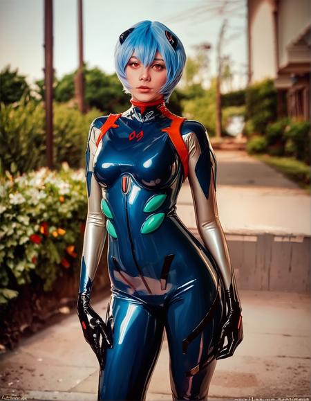 Latex Rei Ayanami Cosplay | SDXL/Pony | Multiple Outfits v1 Rebuild Plugsuit Pony