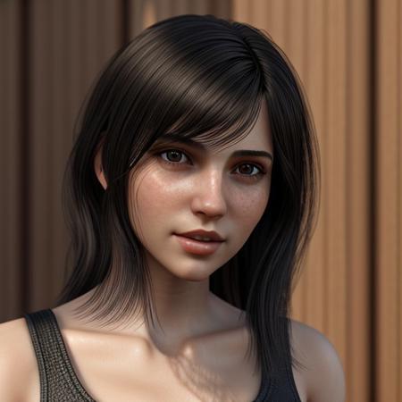dslr photo, photorealistic, realistic, a delicate girl thinking, light sparkling eyes, black hair , beautiful clothes, skin texture, skin grain, <lora:add-detail-xl:0.8> , Creation Engine, Virtual Texturing, no blur
