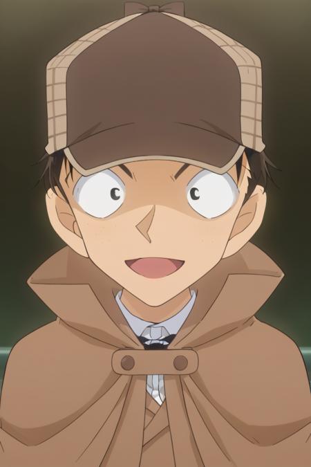 mitsuhiko tsuburaya, brown hair, black eyes, freckles,