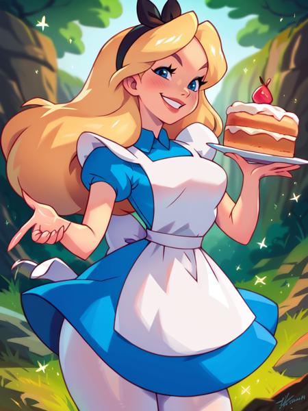 Alice In Wonderland! Disney - SD 1.5 | XL PONY - by YeiyeiArt 