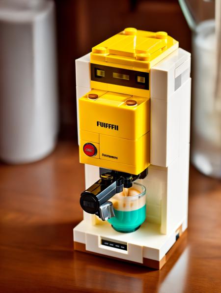 RAW photo,  <lora:lego_v2.0.768-000035:0.8>
LEGO Creator, a yellow coffee machine, (high detailed skin:1.2), 8k uhd, dslr, soft lighting, high quality, film grain, Fujifilm XT3