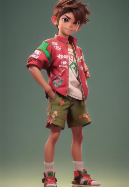 <niji-se-3d>, 1boy, handsome, standing, front view