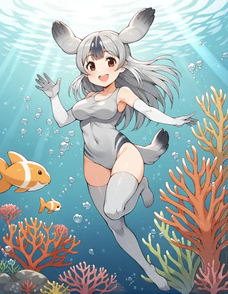 [Commission] Bearded Seal (Kemono Friends) / SDXL Pony Diffusion