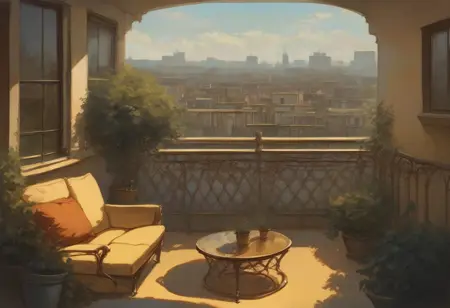 Vintage Terrace Balcony (Illustrious/Pony)