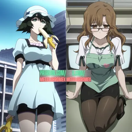 Steins;Gate characters by MetalchromeX (Illustrious + Pony) - Mayuri Shiina, Moeka Kiryu