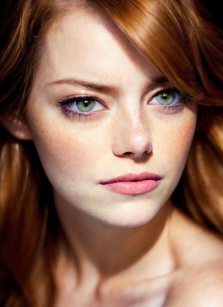 portrait of sks woman, feminine, epic (photo, studio lighting, hard light, sony a7, 50 mm, matte skin, pores, colors, hyperdetailed, hyperrealistic), <lora:locon_emmastone_v1_from_v1_64_32:1.4>