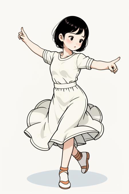手绘线稿艺术插画风格lora模型 v1.0