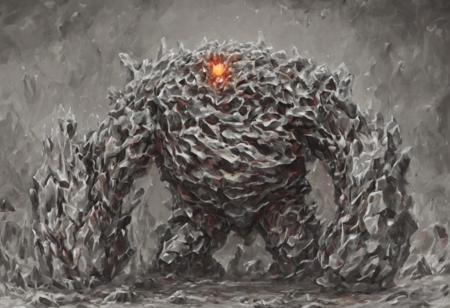 Rock Golem, Magma Golem, Earth Golem, Ice Golem, Robot, Glowing Eyes