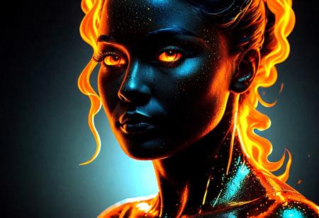 Silhouette real, breathtaking detailed, masterpiece, lovely, charming, awe-inspiring, radiant, magnificent. (real female withvibrant orange glowing smoldering accent and shiny gold color scheme:1.02). glossy.
<lora:InkArtXL_1.2:0.4> <lora:FaeTastic:0.35> . award-winning, professional, highly detailed . extremely high-resolution details, photographic, realism pushed to extreme, fine texture, incredibly lifelike, high contrast, well defined, realistic skin, detailed skin.