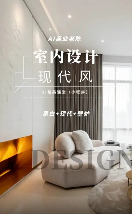 14室内黑白现代+壁炉(老陈)
