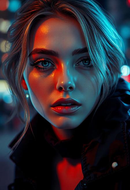 high quality design aesthetics, synth pop, detailed, pop album cover, beautiful young white woman, artist name "Musaic", album title "Love Story"