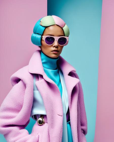 weird fashion, by Amina Muaddi, by Cem Hakko, by Mary-Kate Olsen , fashion photography , pastel colors, <lora:weird_fashion:1.0>