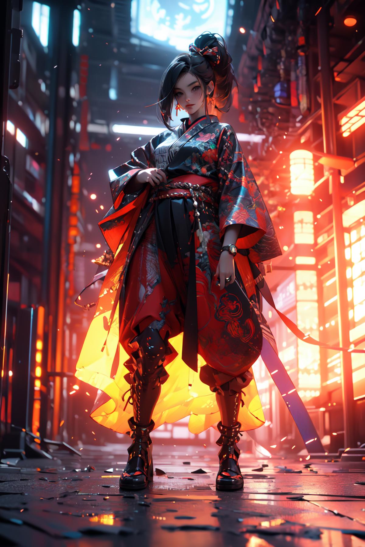 武士少女/Samurai girl lora image by chosen