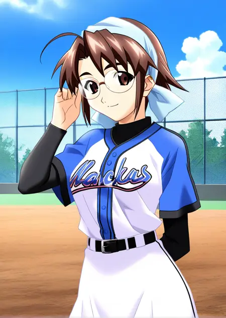 森村 奈々瀬  illustrious Morimura Nanase (Court-no-Nakano-Tenshi-tachi-2 Softball editing)