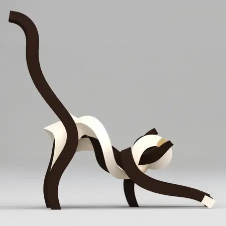 雕塑艺术-线条动物(Sculpture Art-Line Animals)-HXZ