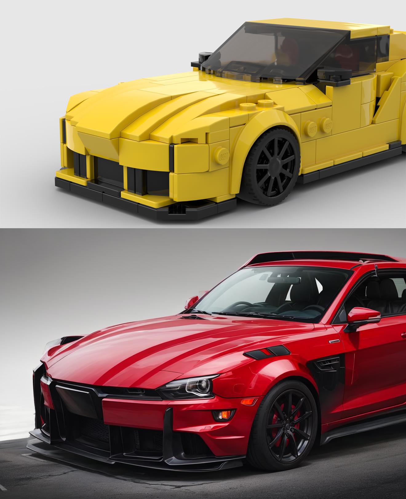 Lego + ControlNet for rendering cars