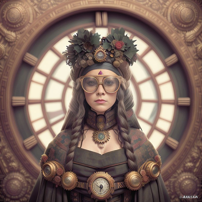 (steampunkgranny:1.0), (Masterpiece, Best Quality, High Quality, Highres:1.4), Detailed, Extremely Detailed, 4K, (Extremel...
