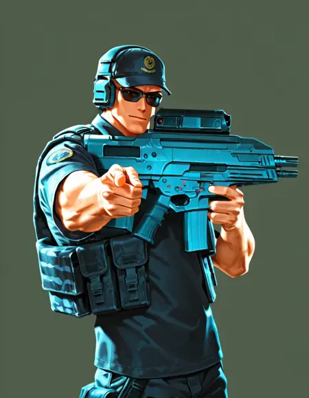 XM29 OICW - american super-giga assault rifle with grenade launcher