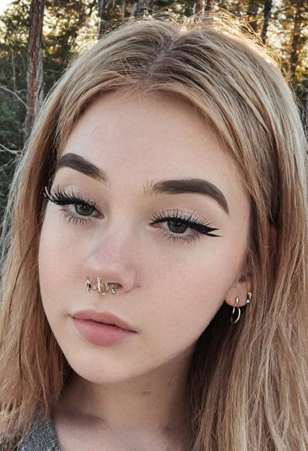 instagram photo, photo of a 24 y.o woman, fair skin, outdoor, Haylee, E-girl, nose ring