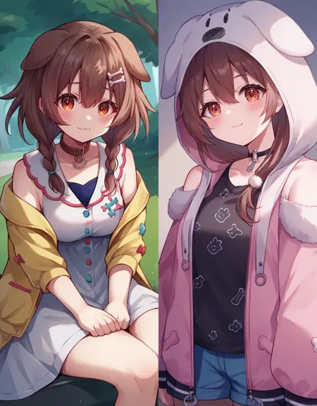 Inugami Korone [PonyXL] 7 outfits (Hololive)