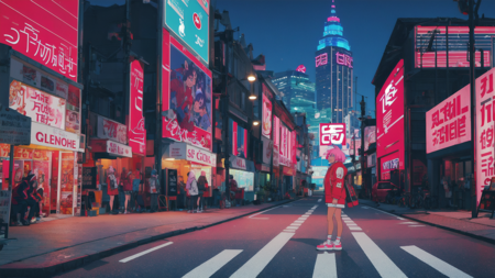 <lora:LoFi_Aesthetic-10:1> LoFi Aesthetic, (masterpiece, best quality, ultra-detailed, highres), raccoon girl, multiple girls, 2girls, city, furry female, building, cityscape, raccoon ears, shoes, furry with furry, pink hair, long hair, jacket, sitting, furry, city lights, animal ears, hood, sneakers, smile, skyscraper, night, raccoon tail, neon lights, short hair, shorts, closed eyes, fox girl, red jacket, white footwear, blue hair, outdoors,