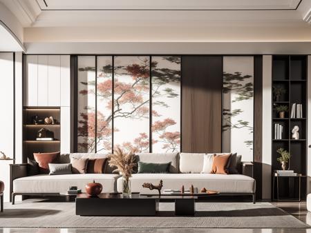 Lao Chen, Interior, New Chinese, Living Room, Sofa, HD, Master Photography