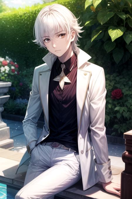 yashiro_isana white hair brown eyes