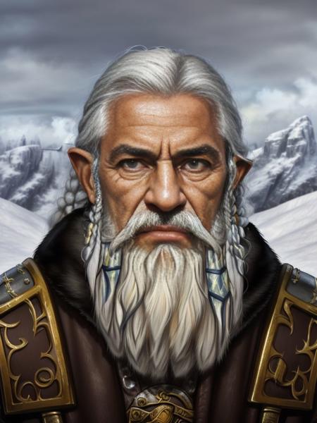 <lora:Heroes5_dwarf:0.7> heroes5_dwarf, solo, simple background, 1boy, holding, standing, full body, braid, white hair, male focus, pointy ears, belt, grey background, armor, facial hair, staff, beard, mustache, holding staff, old, old man, snow, snowy mountains, snowy mountains in background, dark sky, black sky, blue sky, night sky, realistic, 8k, ultra hd, beautiful, professional, highres, absurdres, award winning, photorealistic, ultra highres, sharp focus, best quality, extremely detailed, masterpiece, hyper-detailed, photographic, perfect detailed hands, perfect face, perfect body, perfect eyes, perfect lips, perfect nose, perfect hands, perfect fingers